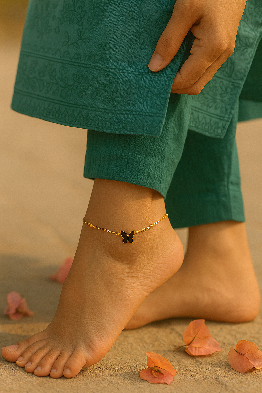 Sleek Butterfly Anklet