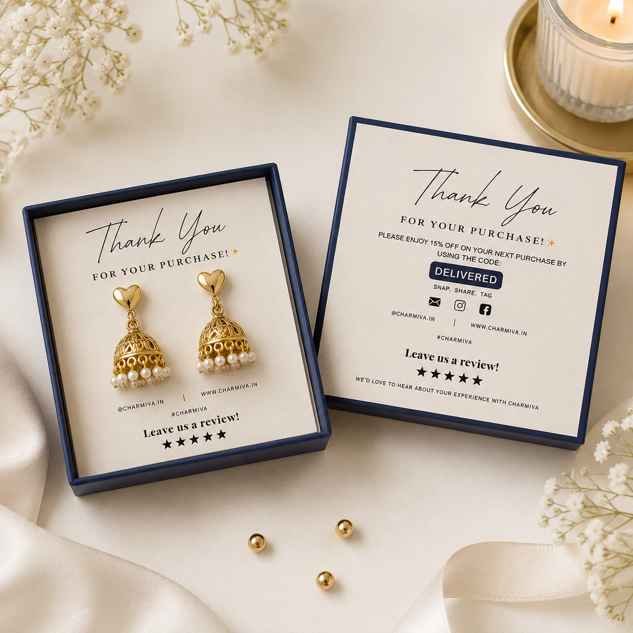 Elegant Heart Jhumka