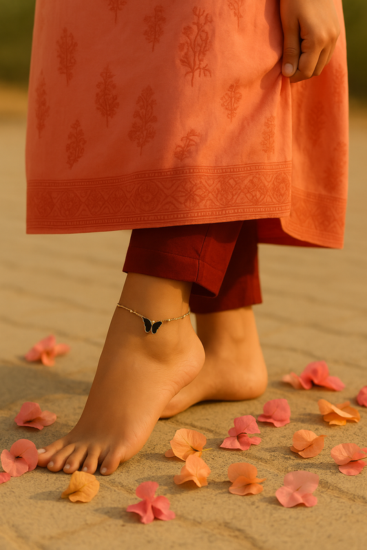 Sleek Butterfly Anklet