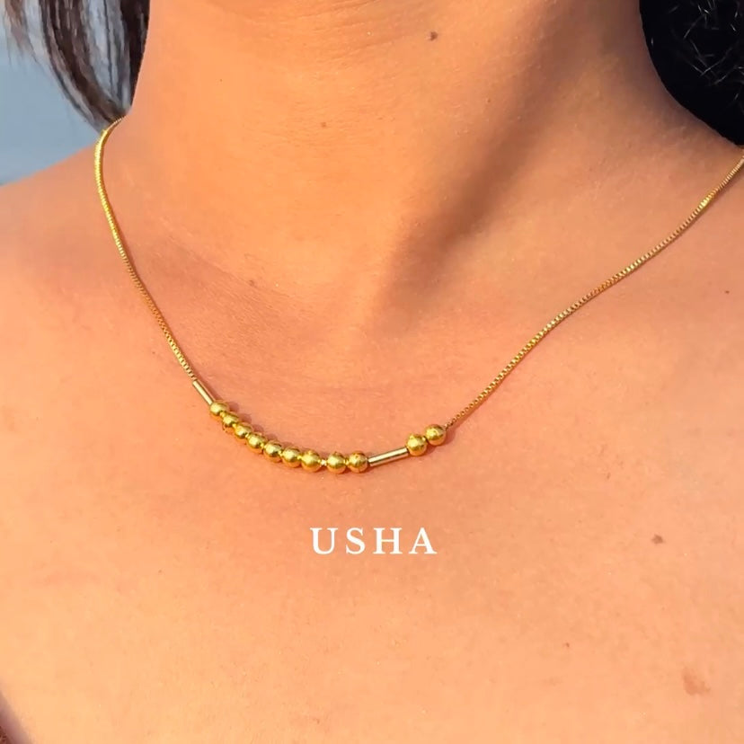 Gold Morse Code Necklace
