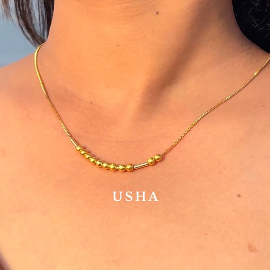 Gold Morse Code Necklace